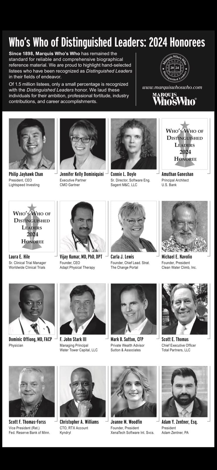 Dr. Vijay Kumar recognized as Marquis Who’s Who Distinguished Leader 2024