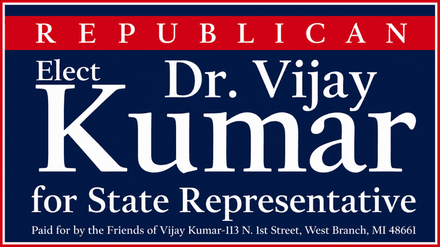 Dr. Vijay Kumar during his public service and Michigan State House campaign journey